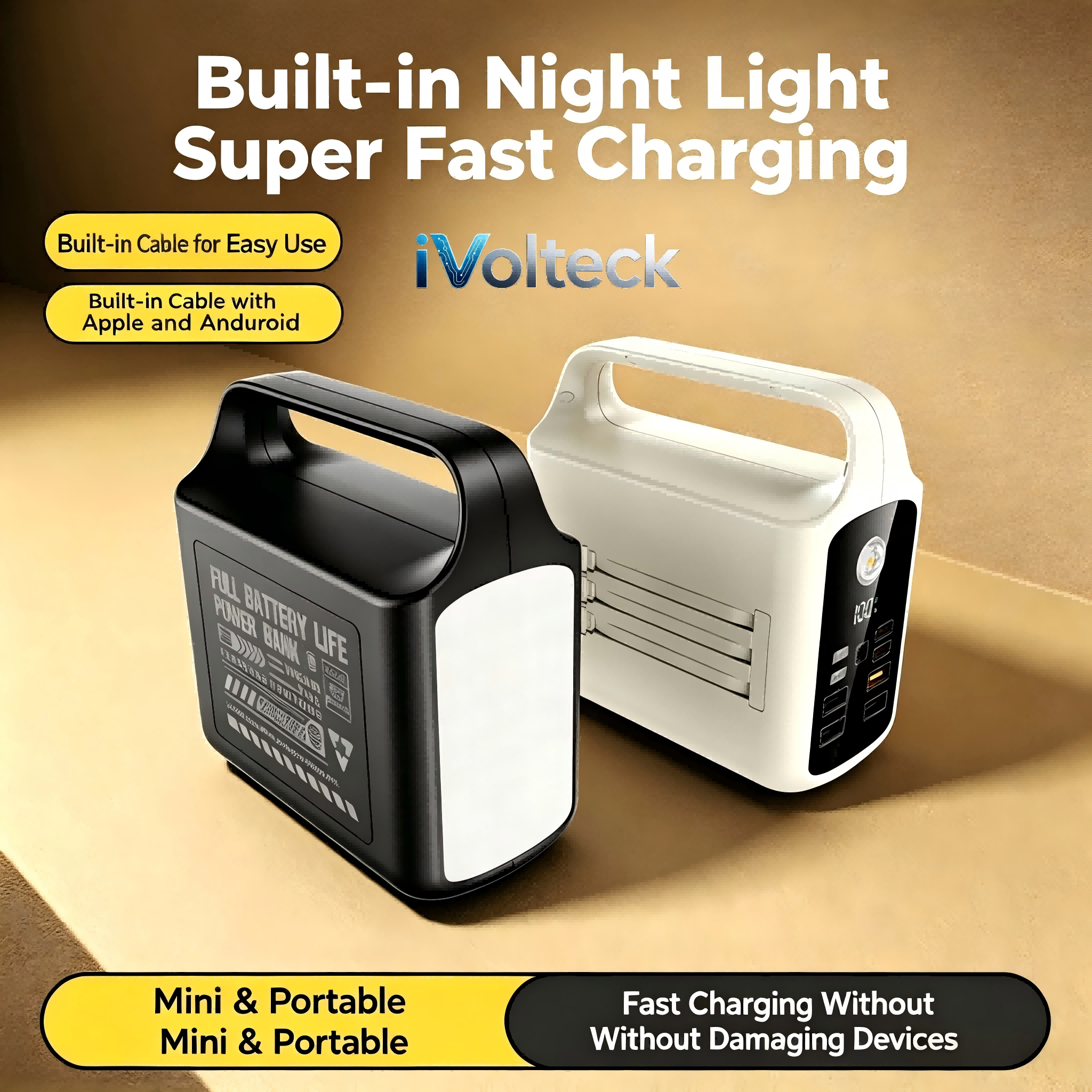 All-in-One Car Jump Starter with Built-in Tire Inflator & LED Display